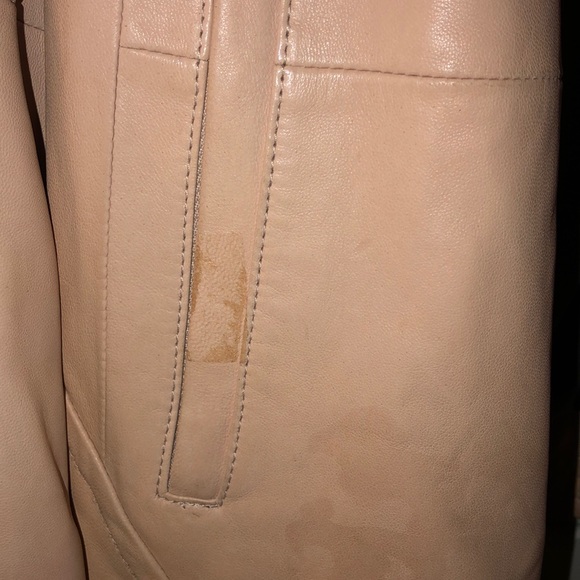 Athleta Salt Flat Leather Jacket,Pale Blush,Sz S-M - Picture 6 of 11